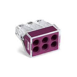 Wago bornes de dérivation 6 conducteurs 773-106 - boîte de 50