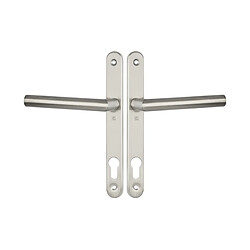 Ensemble 1394 entraxe 92mm sur plaque étroite clé I inox brossé HERACLES B INOX PE06