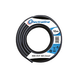 CABLE H05VVF 3G1.5 10M NOIR ELECTRALINE - 60107075D