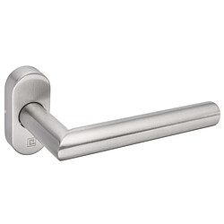 Béquille double sur rosace ovale étroite JADE 1394 inox brossée HERACLES B INOX RE02