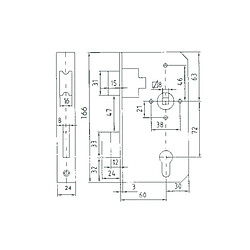Bever Cylindre de serrure bouton - Argent
