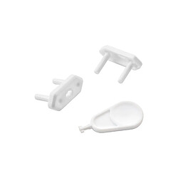 CACHE PRISE BLANC AVEC CLE X6 INOFIX - 5401-2-