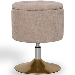 ICONIK INTERIOR Tabouret Avec Rangement Rembourré En Chenille - Tony Beige