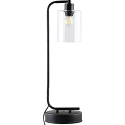 ICONIK INTERIOR Lampe de Table - Lampe de Bureau Design Tube - Giulio Noir