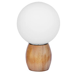 ICONIK INTERIOR Lampe de Table - Lampe de Salon Design Scandinave - Globe - Blum Blanc