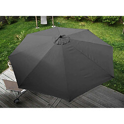 Avis Mendler Parasol Florida, parasol de jardin, parasol de marché, Ø 3,5 m, polyester/bois, 7 kg ~ gris foncé