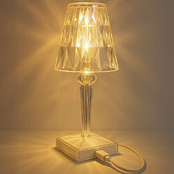 ICONIK INTERIOR Lampe de Table Portable Transparent - Rechargeable USB - Design Moderne - Loreen Transparent