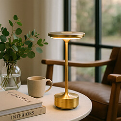 ICONIK INTERIOR Lampe de table LED portable – rechargeable par USB – Yurea Gris foncé