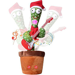 Arzopa Peluche Interactif Cactus en avec sons et chansons répétitifs style de guitare de Noël