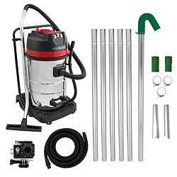 Monstershop MAXBLAST Lot de Aspirateur Industriel 80 L, Perche Pour Gouttières, Caméra d'Inspection & Tuyau de 5 m