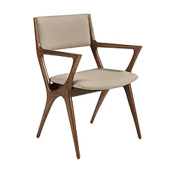 Angel Cerda Chaise en similicuir vison