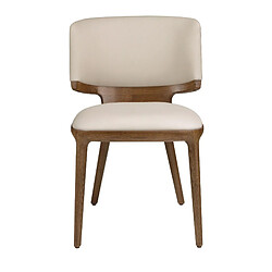 Angel Cerda Chaise en similicuir crème