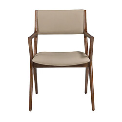 Angel Cerda Chaise en similicuir vison