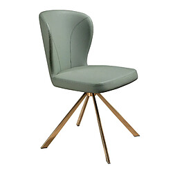 Angel Cerda Chaise pivotante en simili-cuir vert clair