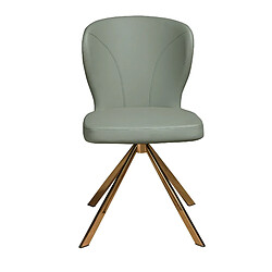 Angel Cerda Chaise pivotante en simili-cuir vert clair