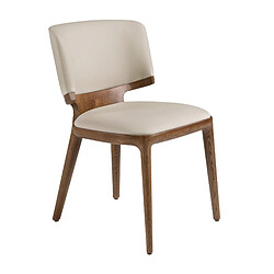 Angel Cerda Chaise en similicuir crème