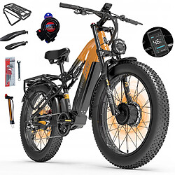 Vélo électrique LANKELEISI MG800 MAX - Double moteur 2000W - samsung batterie 48V 20Ah pneus 20"*4.0 et freins hydrauliques VTT