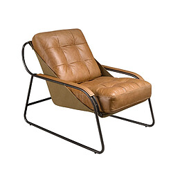 Angel Cerda Fauteuil en cuir marron