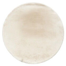 RUGSX Tapis BUNNY cercle ivoire IMITATION DE FOURRURE DE LAPIN cercle 120 cm