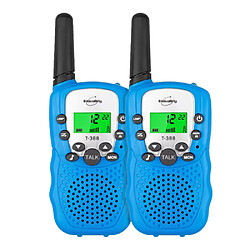 Inovalley Talkie-walkie ultra-compact portée 4km bleu