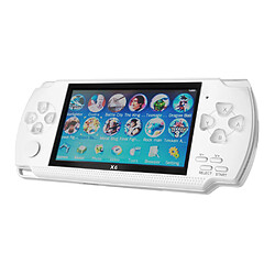 Avizar Console émulateur portable 4.3 pouces avec lecteur audio/vidéo Blanc