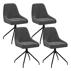 Idmarket LOT X4 CHAISES THALYA GRISES