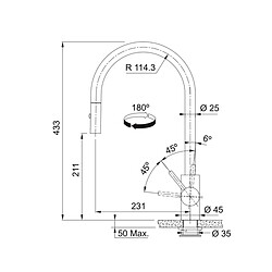 Mitigeur avec douchette anthracite - 911276SBVL - FRANKE