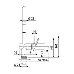 Mitigeur avec douchette noir - 056594 - FRANKE