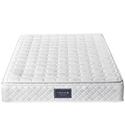 modfu Lit adulte 140x200 cm avec tête de lit réglable, en lin, beige pas cher