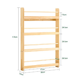 Avis SoBuy Étagère murale Montessori naturel 80x12x118 cm KMB08-N