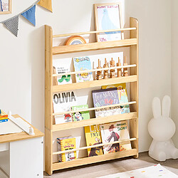 Acheter SoBuy Étagère murale Montessori naturel 80x12x118 cm KMB08-N