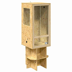 vidaXL Terrarium Marron 50 x 50 x 130 cm OSB