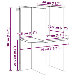 vidaXL Base de Terrarium avec étagère Marron 40 x 40 x 50 cm OSB pas cher