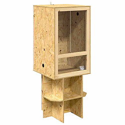 vidaXL Terrarium Marron 50 x 50 x 130 cm OSB