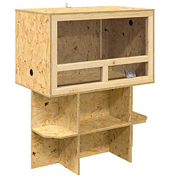 vidaXL Terrarium Marron 80 x 50 x 100 cm OSB