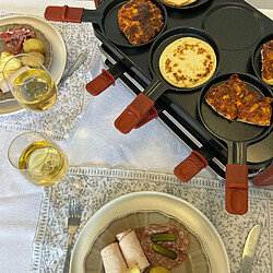 Appareil à raclettes 6/8 personnes + pizza + crêpe - 8952 - Fun Party - LITTLE BALANCE pas cher