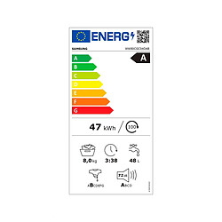 Lave-linge Samsung WW80CGC04DAB 8 kg 1400 tr/min Noir pas cher