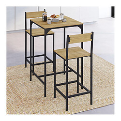 Idmarket ENS TABLE DE BAR DETROIT + CHA