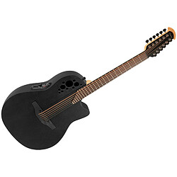 2058TX 5 G E-Acoustic Guitar Elite TX Deep Contour Cutaway 12-string Black Textured Ovation
