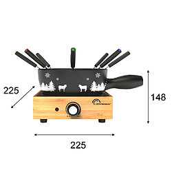 Service à fondue 8 personnes bois - 8966 - Little Fondue Meuuuh - LITTLE BALANCE