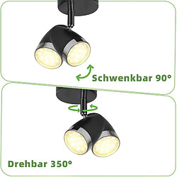 ZMH Spot De Plafond Orientable 1 2 3 4 Flammes - Lampe De Salon Moderne Et Élégante