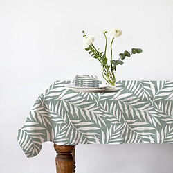 Future Home Lot nappe rectangle + 4 serviettes de table déperlante feuillage