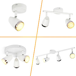 ZMH Spot De Plafond 1 2 3 4 Flamme Lampe De Plafond Blanc Orientable 350° Salon