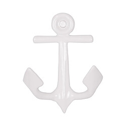 Batela Porte-serviette crochet ancre - Blanc