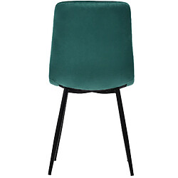 Blossom Paris Set salle à manger 5 pièces, table ronde ø100cm plateau blanc, pieds or, 4 chaises velours vert pas cher