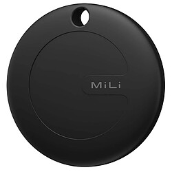 Mili Tracker d'Objets Porte Clés pour Apple Find My et Android avec Alerte Sonore Noir