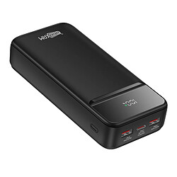Max excell Batterie de Secours 20000mAh USB-C PD 20W / 2 USB 22.5W avec Écran LCD Noir