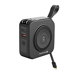 Swissten Powerbank All-in-One Pro MagSafe / USB / USB-C avec Prises internationales Noir