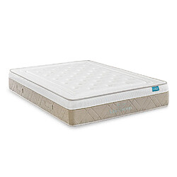 Acheter Matelas Nature Spring Deluxe Leafsleep — ressorts ensachés, mousse viscoélastique et revêtement Tencel.
