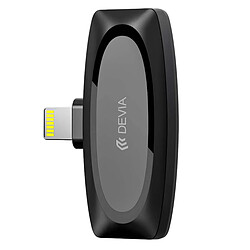 Devia Micro-cravate sans fil avec Récepteur Lightning 10m et Réduction de Bruit ENC Noir